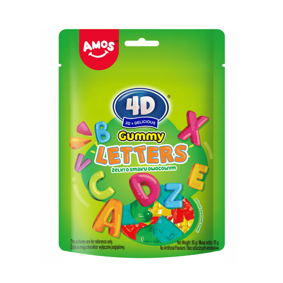 Amos 4D Gummy Letters