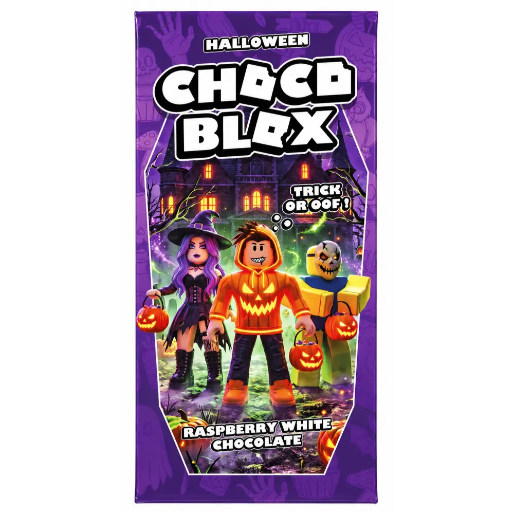 Choco Blox Halloween Raspberry White Chocolate