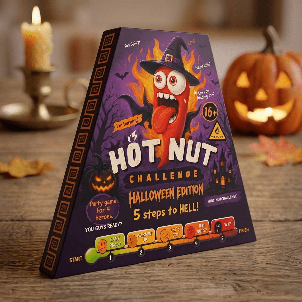 Hot Chip Hot Nut Challenge Halloween Edition, cacahuètes pimentées en 5 niveaux