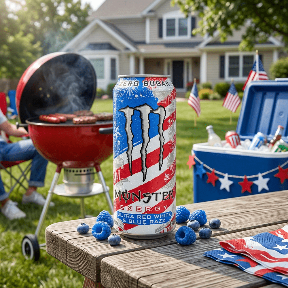 Monster Ultra Red White Blue Razz