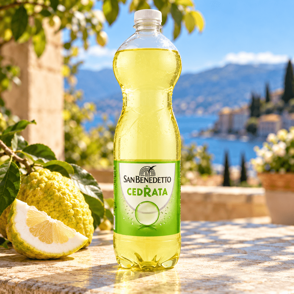 San Benedetto Cedrata, bouteille de boisson pétillante au cédrat