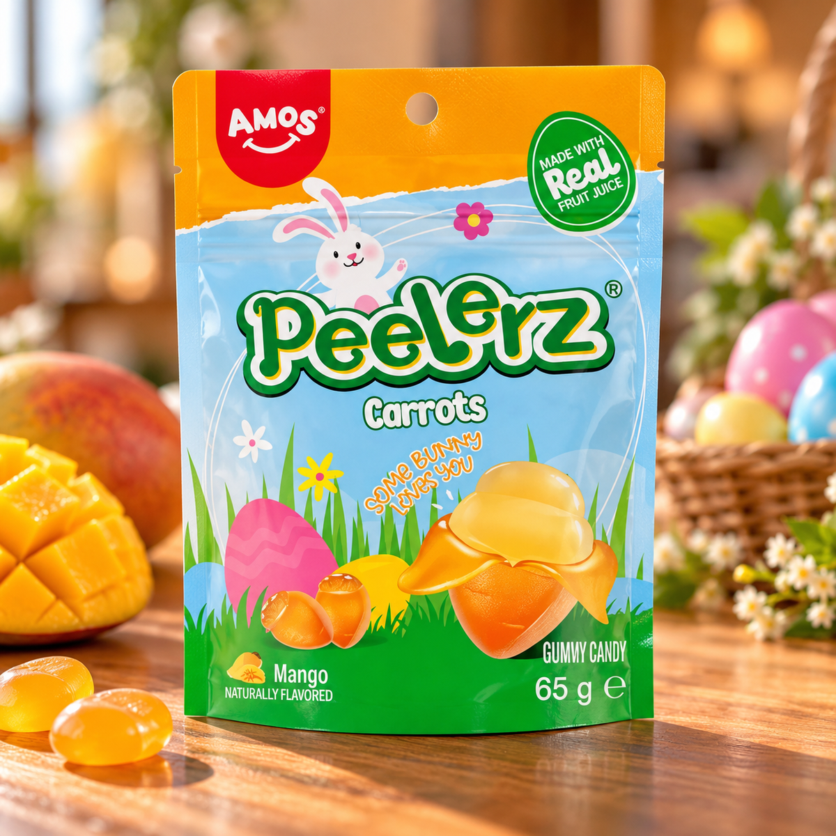 Amos Peelerz Gummy Carrots Easter