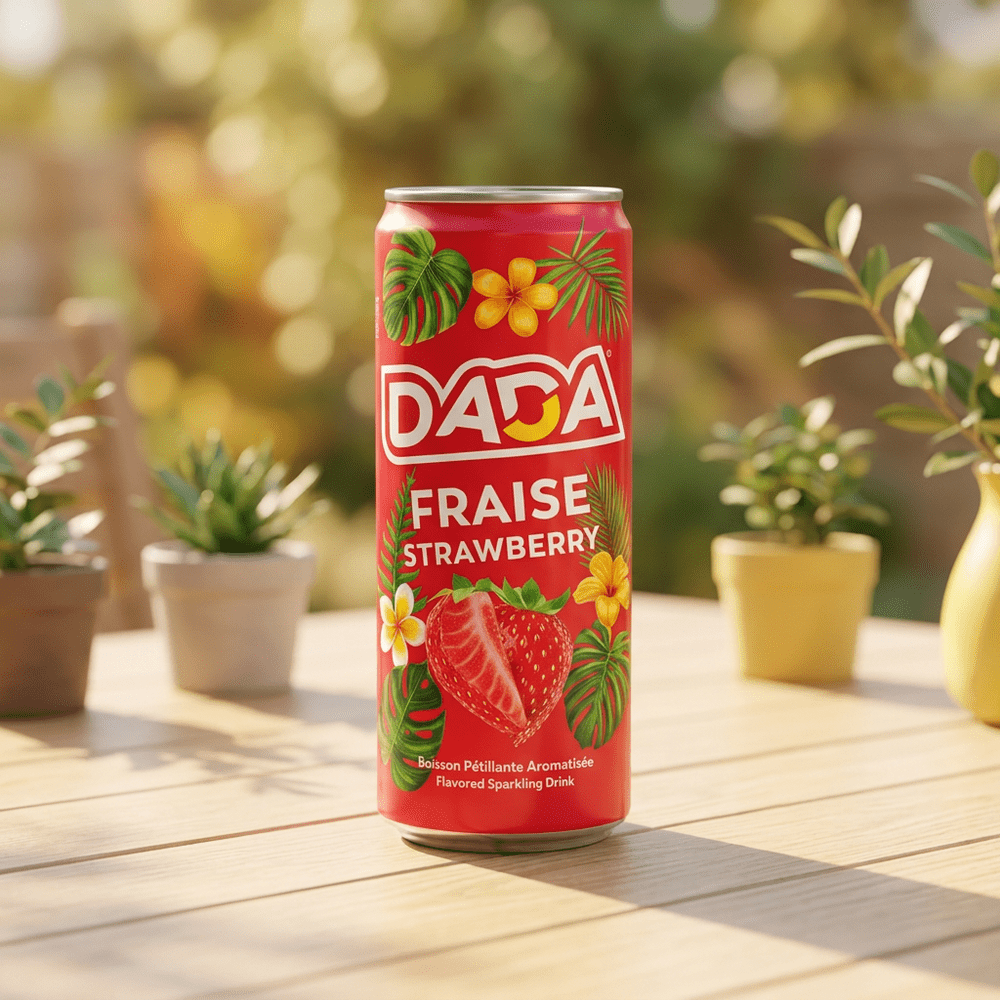 Dada Strawberry, boisson pétillante française à la fraise