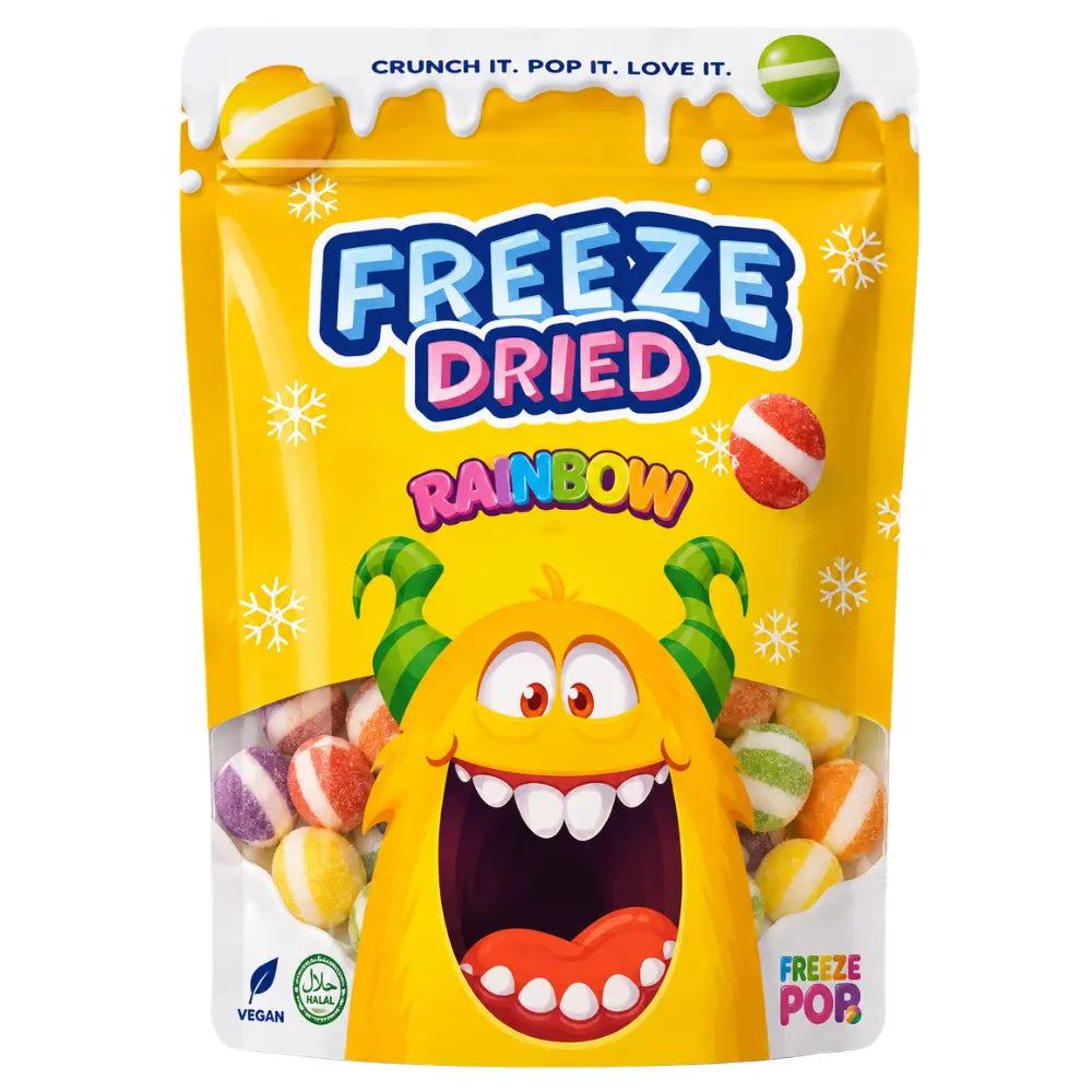 Freeze Pop Freeze Dried Rainbow bonbons fruités 