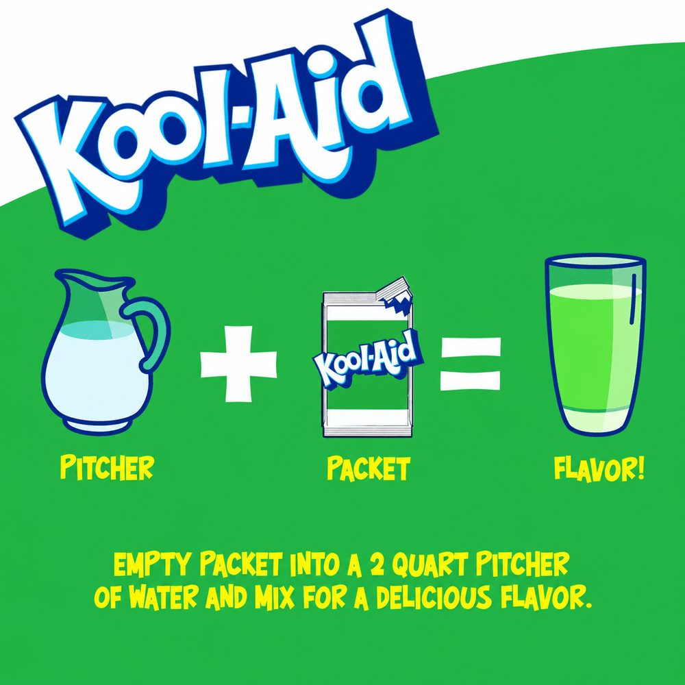 Kool Aid Green Apple, pomme verte, préparation