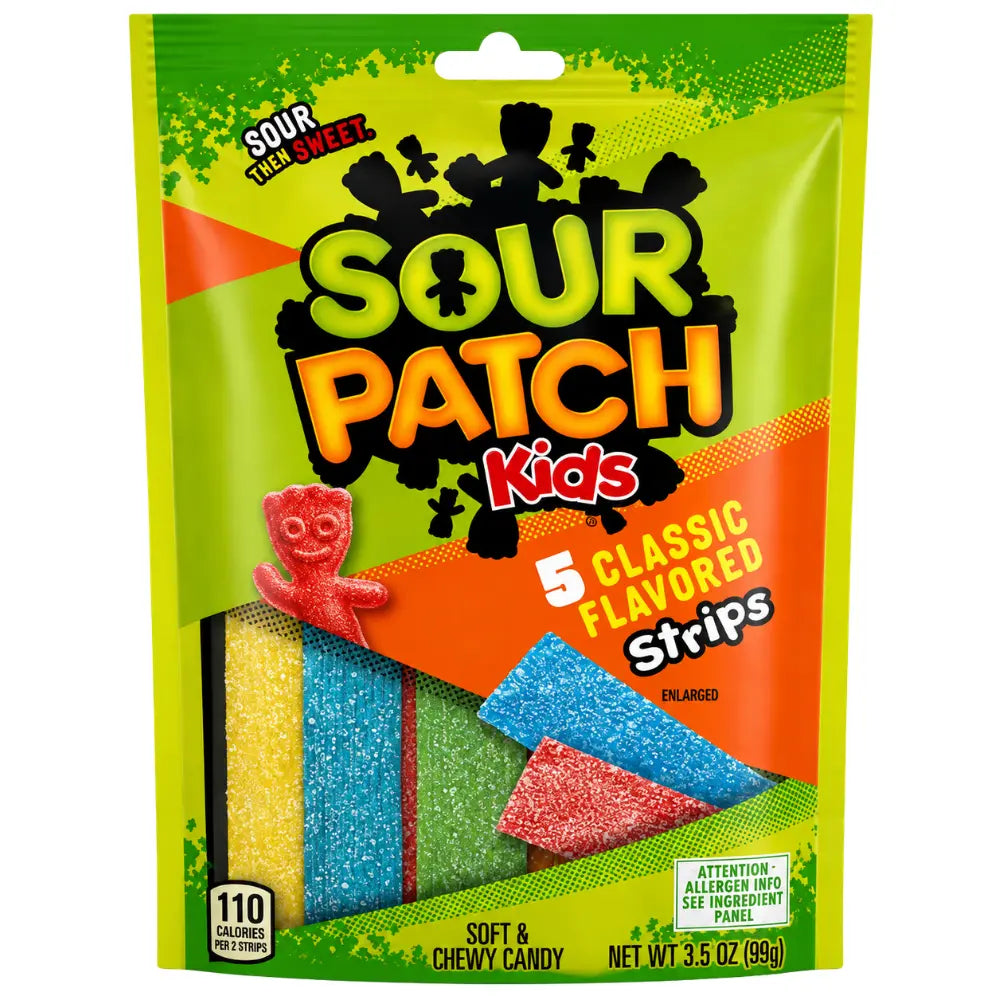 Sour Patch Kids Strips Classic Flavored bonbons en bandes acidulées