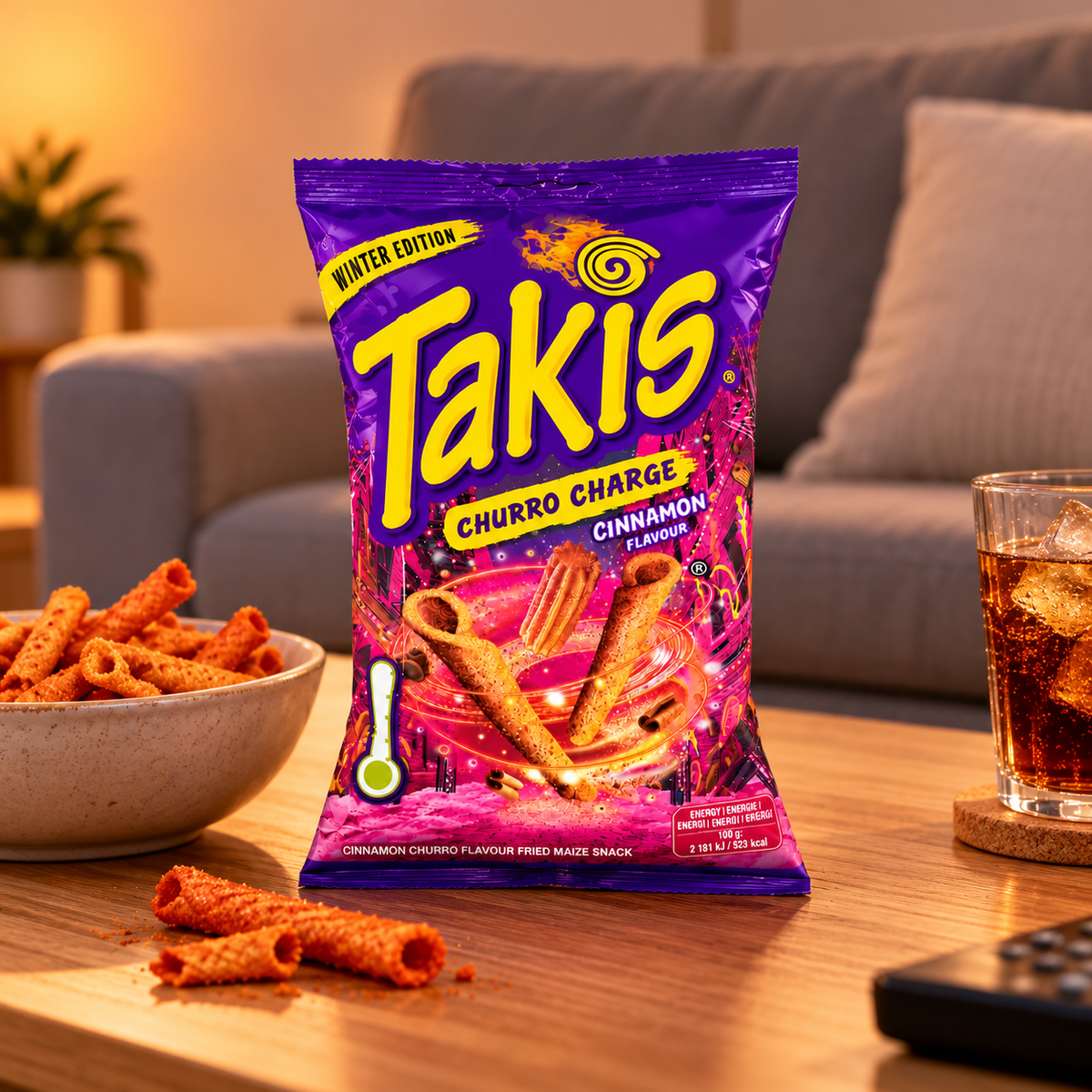 Takis Winter Edition Churro Charge Cinnamon Flavour