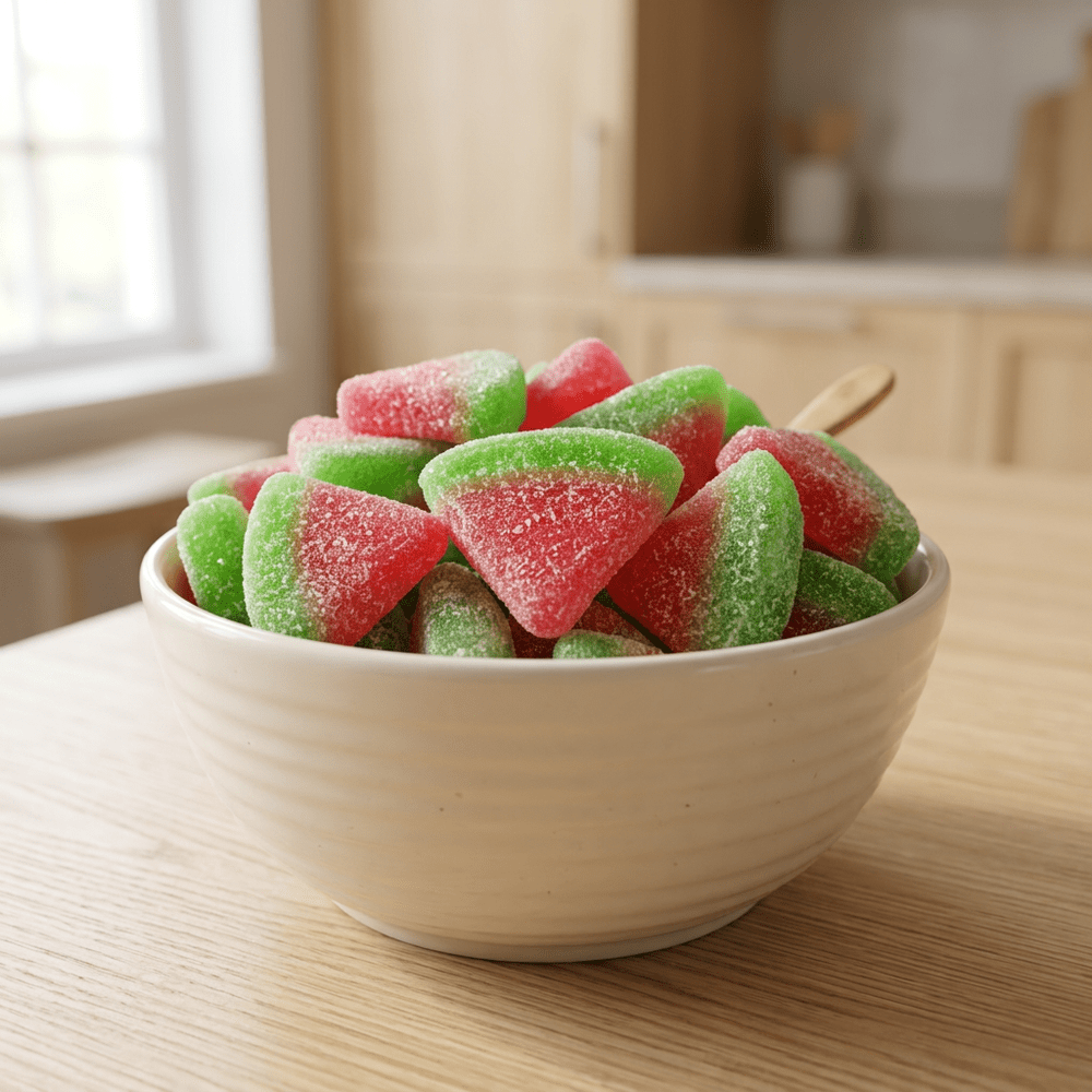 Bonbons Bebeto Watermelon Sour Pick'n Mix présentés dans un bol | My American Shop