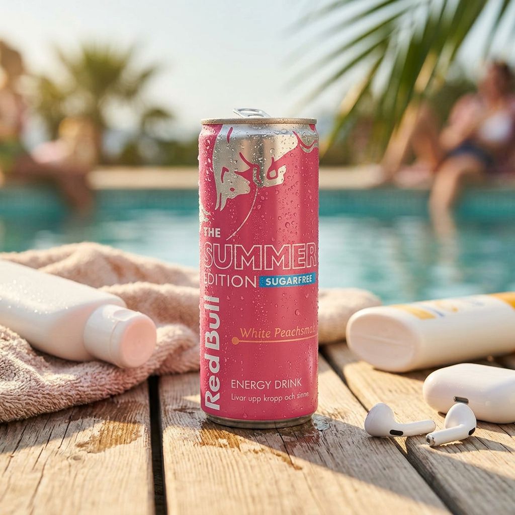 Red Bull Energy Drink The Summer Edition Sugarfree White Peach
