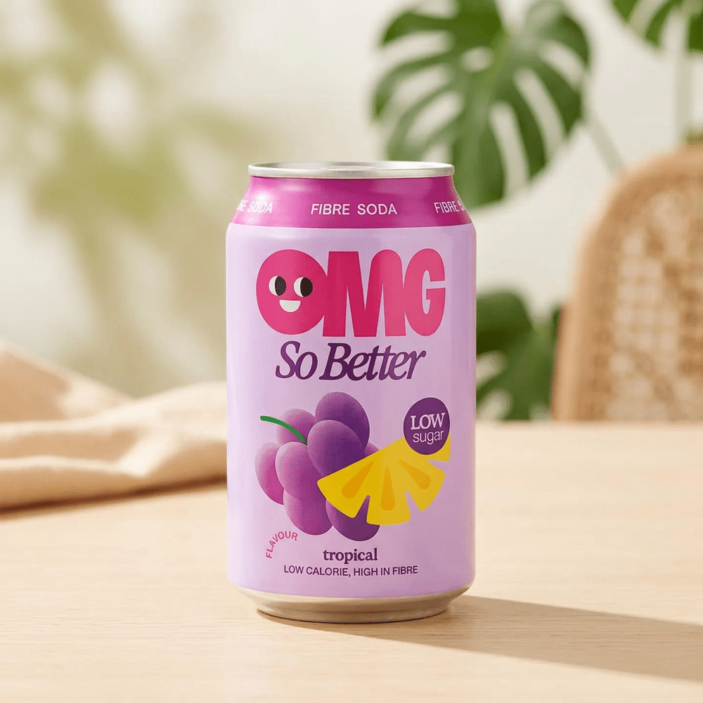 OMG So Better Tropical, soda OMG Bubble Tea au profil tropical et fibre soda