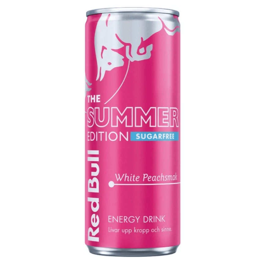 Red Bull Energy Drink The Summer Edition Sugarfree White Peach
