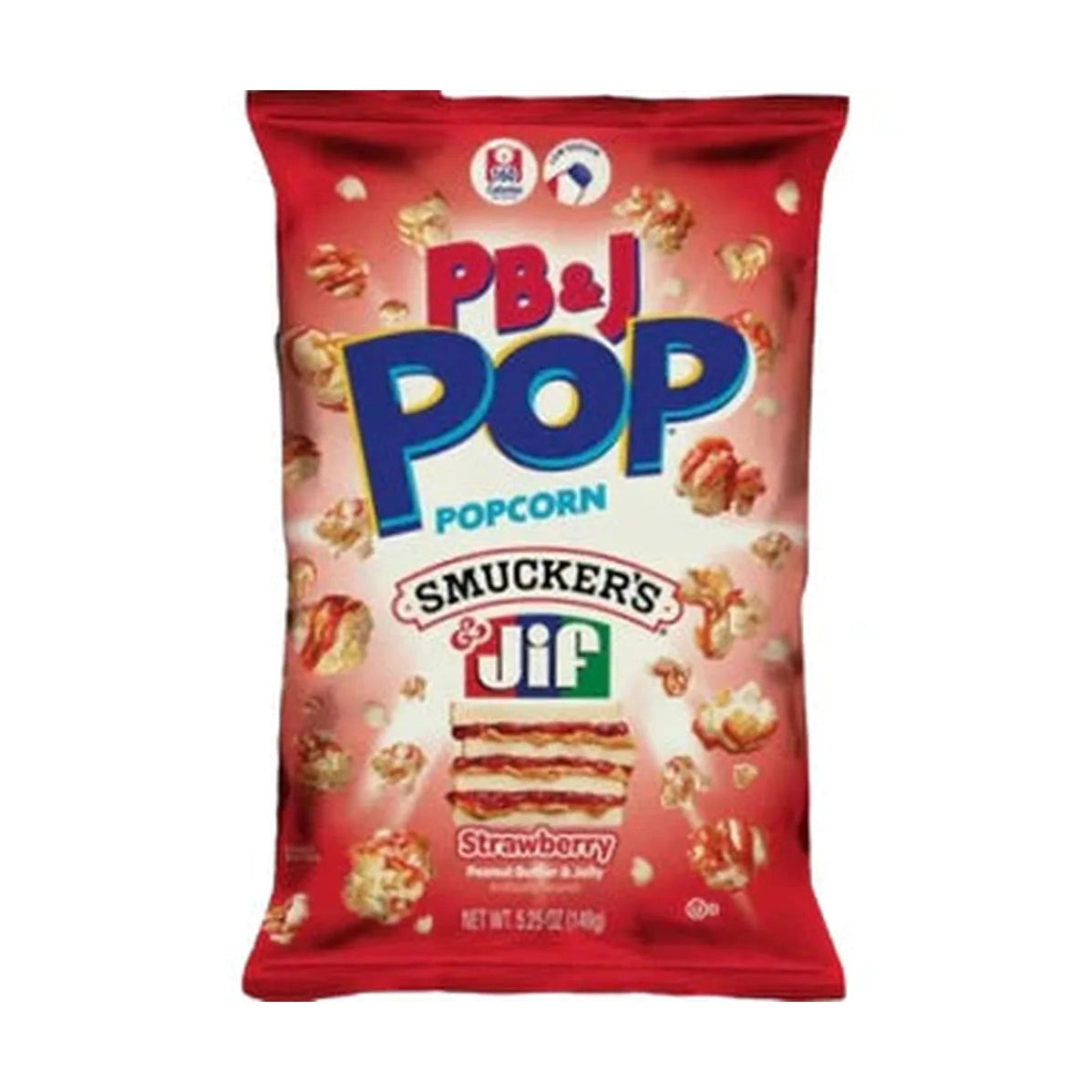 Candy Pop Popcorn Peanut Butter & Jelly Strawberry - My American Shop